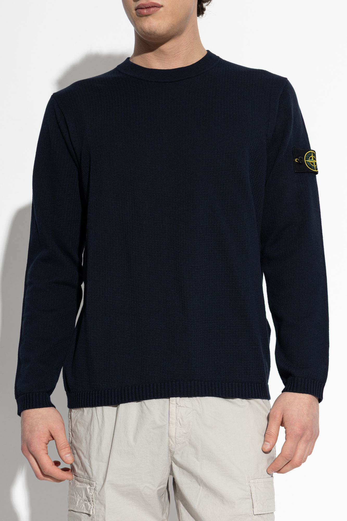 Navy blue Crew Neck Sweater Stone Island - Vitkac Kuwait
